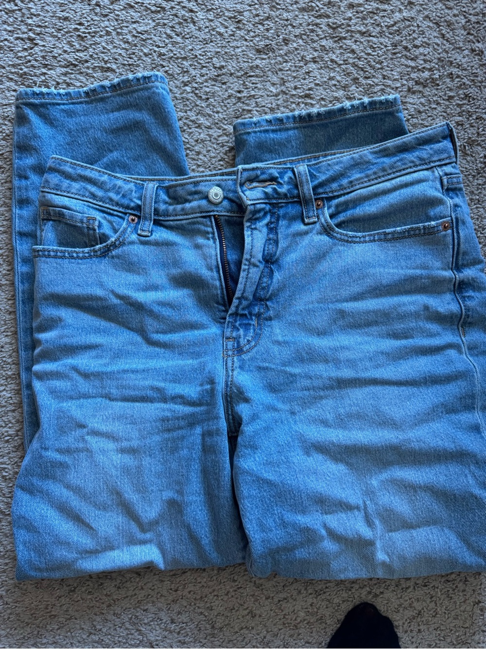 Old Navy Light Blue Straight-Leg Women's Jeans
